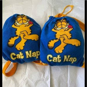 Garfield Backpack/Blanket Attached And Inside It.